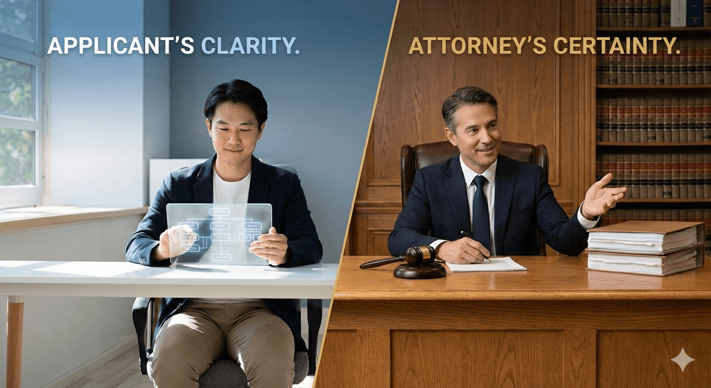 Applicant’s Clarity. Attorney’s Certainty.