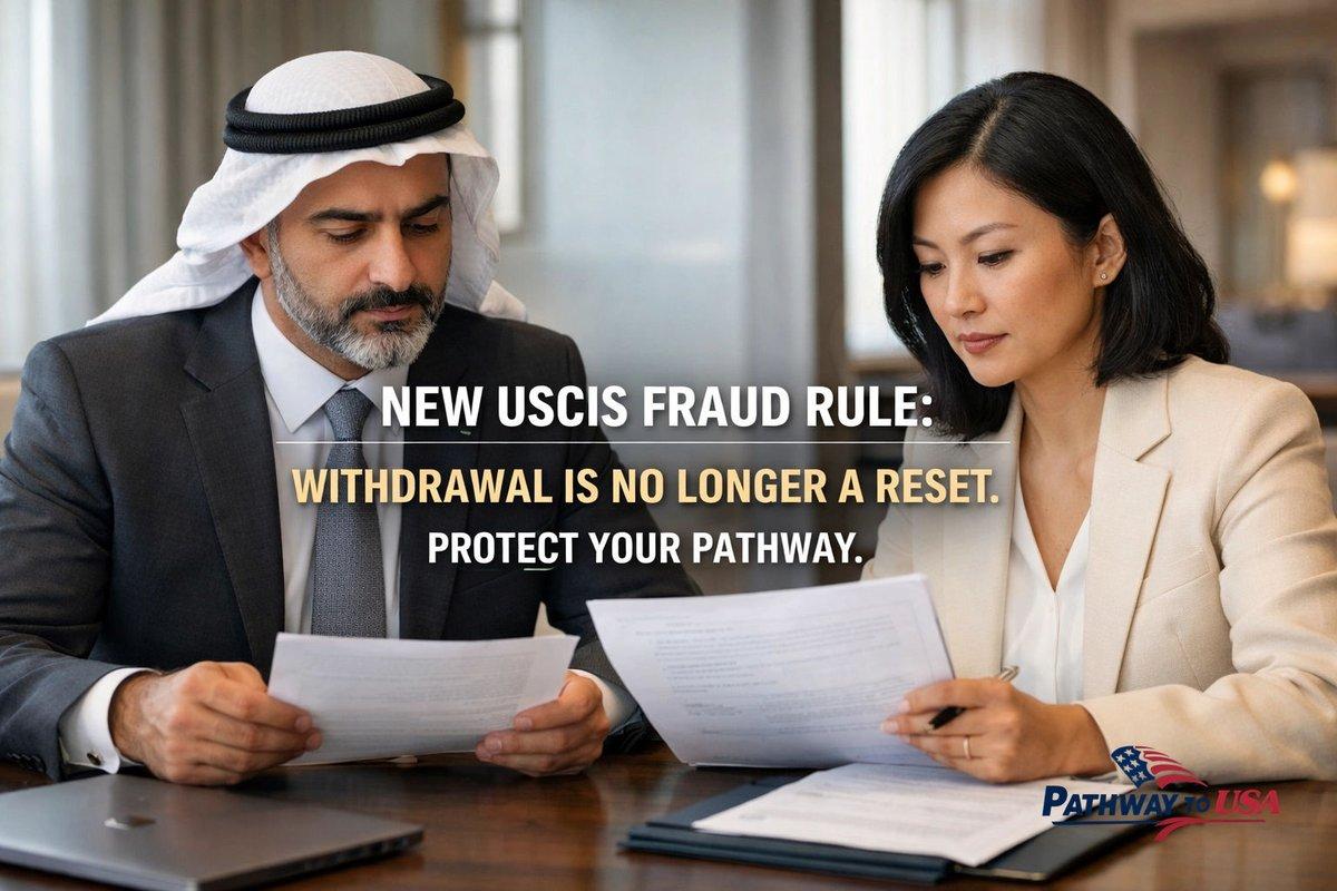 USCIS closed a loophole. 🚫 The 'Matter of TEXPERTS' ruling means withdrawing a petition won't stop a fraud finding. No more 'starting over.' Pathway to USA ensures your filing is right. 🇺🇸 #